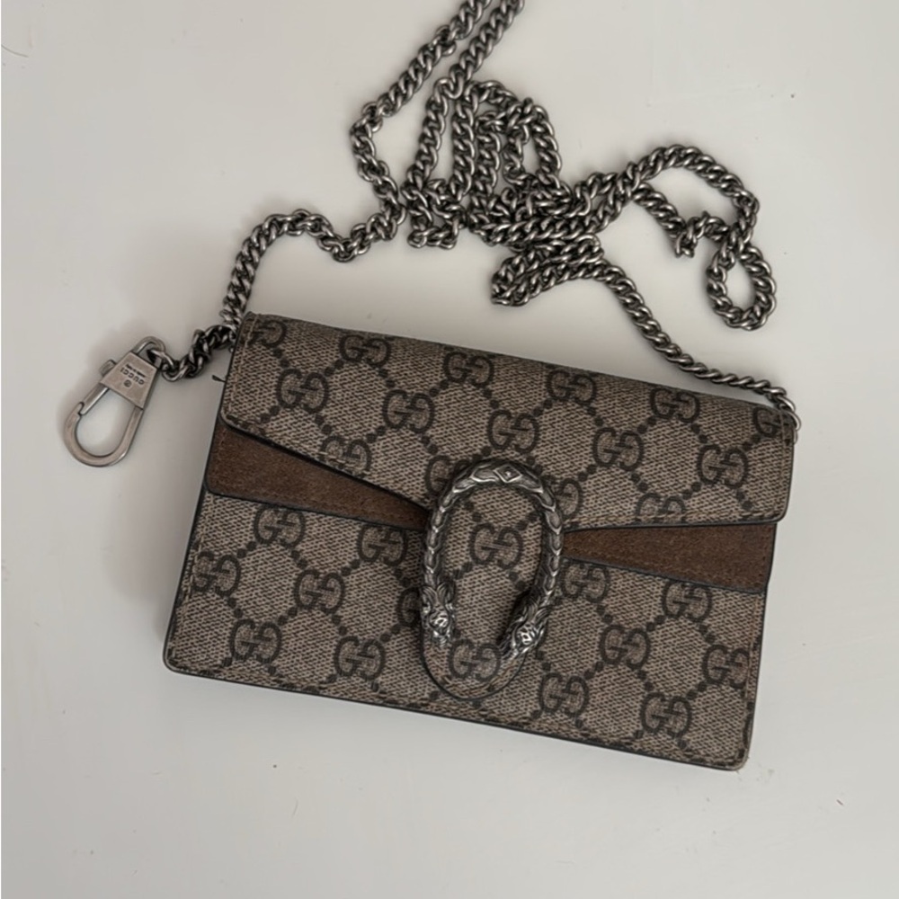 Gucci Mini Bag in Brown and Gray with Monogram Design